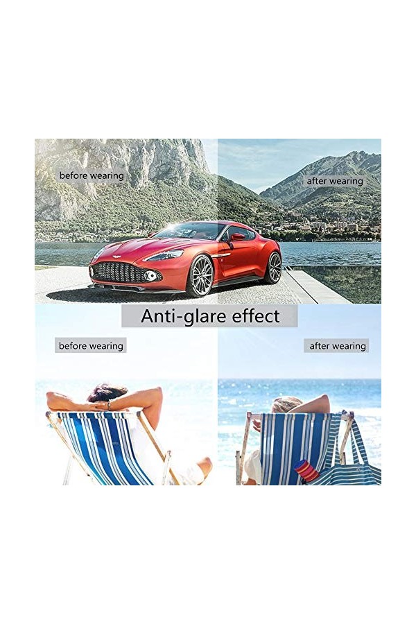 VisionGlobal Lunettes de lecture bifocale, lunettes de soleil brun foncé/gris photochromiques pour hommes/femmes, lunettes ca