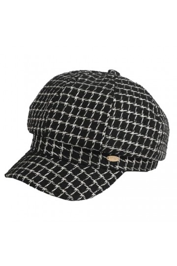 Gajaous Casquette de ballon, pour femme, visière Peaked Béret, rétro, Baker Boy Hat Newsboy, Noir 2., taille unique