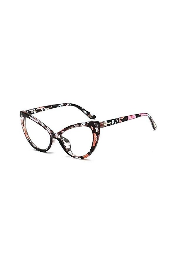 ZYIZEE Lunettes de Soleil Motif de Fleurs Lunettes de Soleil Yeux de Chat Femmes Mode Nuances Vintage Lunettes de Soleil UV40