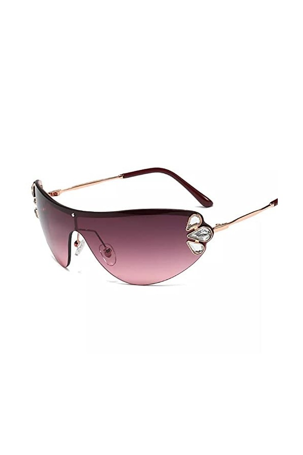 BAJIE Lunettes de Soleil Lunettes de Soleil surdimensionnées Lunettes de Soleil Strass pour Femmes Lunettes de Soleil Sport p