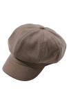 Gajaous Casquette de ballon, pour femme, visière Peaked Béret, rétro, Baker Boy Hat Newsboy, Noir 2., taille unique