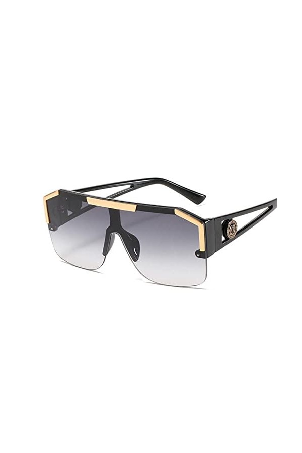 DAPERCI Luxe surdimensionné Hommes Lunettes de Soleil Lunettes de Soleil pour Femmes Mode dégradé carré Nuances