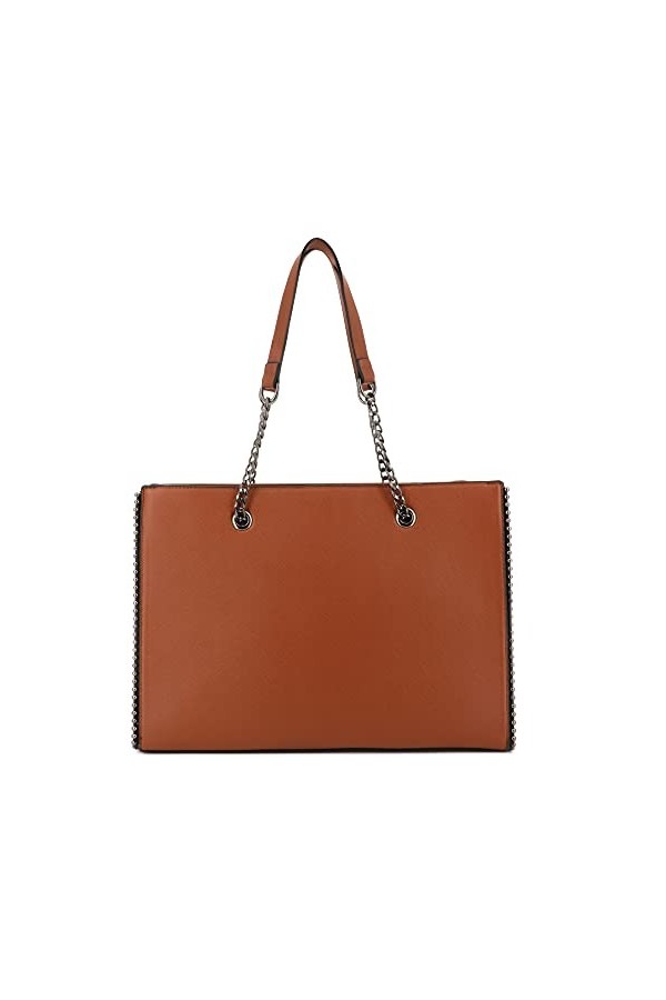 Sac à Main Femme Chaîne Perle Bille Clou - Sac Cabas Cours Grand Format A4 Lycée - Sac Shopping Fourre-Tout Taille XL - Sac V