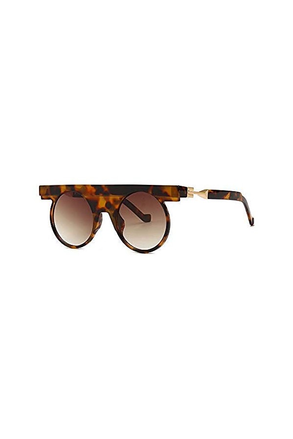ZYIZEE Lunettes de Soleil Vintage Lunettes de Soleil Rondes Hommes Noir rétro Lunettes de Soleil pour Femmes Cercle Plat Acce