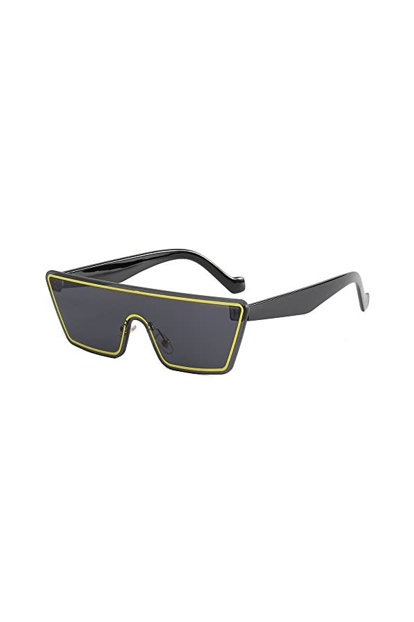 Lunettes de soleil carrées sans monture Femmes Hommes Oversize Retro Rectangle Lunettes Big Shades Femme UV400 Lunettes de so