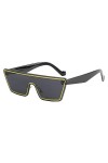 Lunettes de soleil carrées sans monture Femmes Hommes Oversize Retro Rectangle Lunettes Big Shades Femme UV400 Lunettes de so