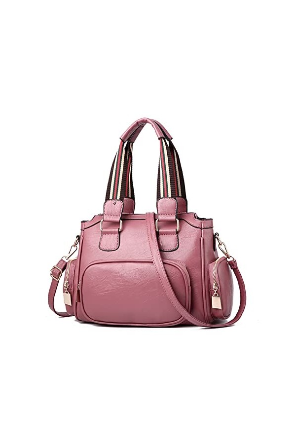 FANDARE Sac à Main pour Femme Sac à Bandouliere PU Cuir Sac Messager Multi-Poches Étanche Sacs Portés Épaule pour Voyage Trav