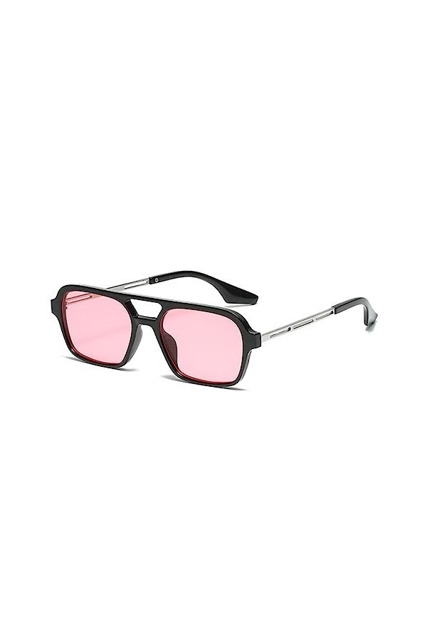 MUTYNE Lunettes de soleil de conduite vintage pour hommes Lunettes de soleil mode femmes UV400, C2 Rose, taille unique