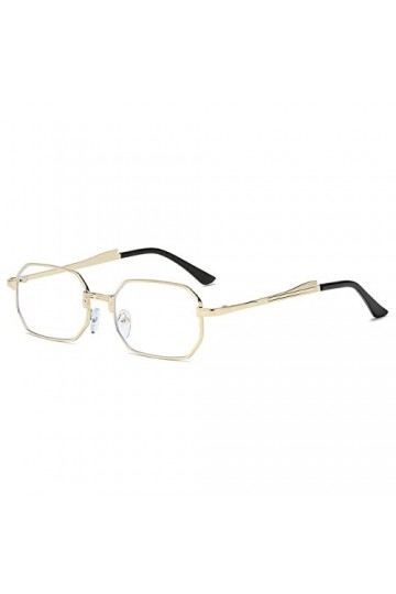 HCHES Lunettes de soleil étroites pour hommes Mode Rectangle Femmes Lunettes de soleil de luxe en métal Oculos Masculino Lune