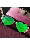 NIUASH Lunettes de Soleil polarisées Lunettes de Soleil Coeur métal Femmes Love lentilles Miroir Lunettes de Soleil Nuances H
