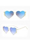 NIUASH Lunettes de Soleil polarisées Lunettes de Soleil Coeur métal Femmes Love lentilles Miroir Lunettes de Soleil Nuances H