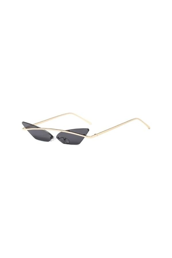 HCHES Lunettes de Soleil sans Monture Oeil de Chat Rétro Vintage Lunettes de Soleil Femmes Miroir Lunettes Femme UV400,1,Tail