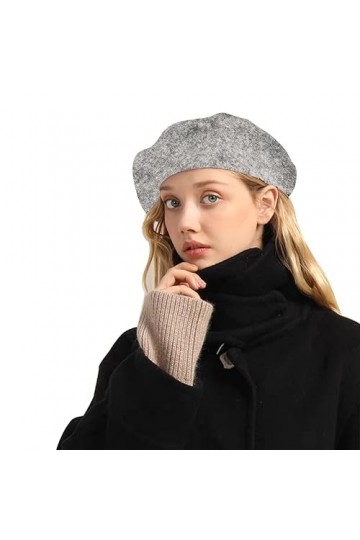 Béret,Béret Français,Casquette Basque Femme,Margie Beret,Femme Vintage Béret,Couleur Unie Souple Hiver Casquette Hat,Chapeau 