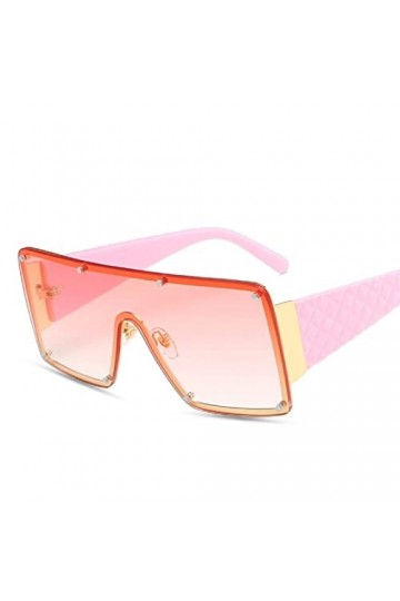 Lunettes de soleil rétro sans bords for hommes et femmes, à grande monture, for la plage, lextérieur, tendance, for les dépl