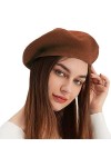 FLOBBS - Bonnet béret pour femme - 100&nbsp;% laine - Taille unique, Rouille.