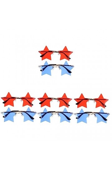 jojofuny 8 Pièces Lunettes De Soleil Du Jour De Lindépendance Lunettes De Soleil Rouges Pour Femmes Lunettes De Soleil En Fo