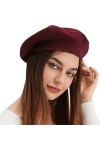 FLOBBS - Bonnet béret pour femme - 100&nbsp;% laine - Taille unique, Rouille.