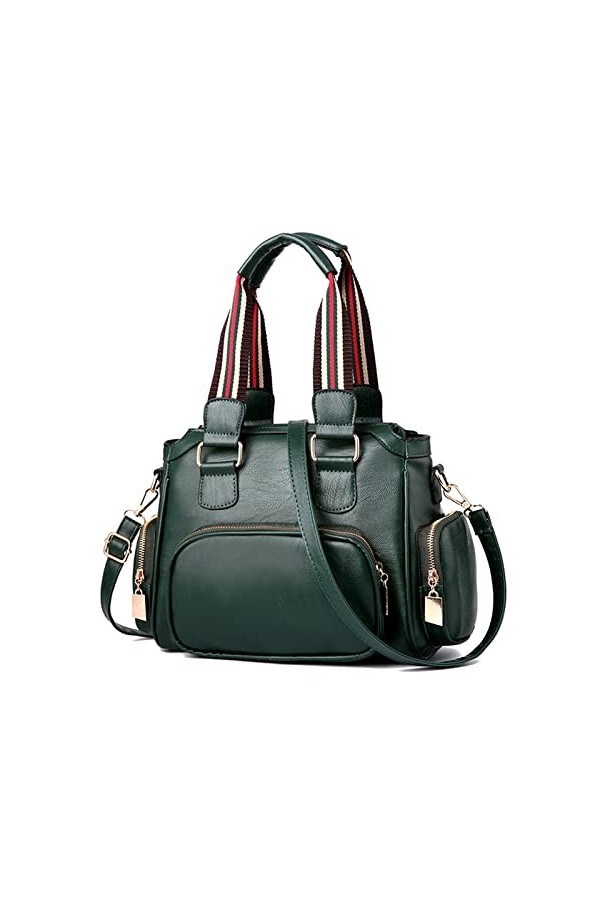 FANDARE Sac à Main pour Femme Sac à Bandouliere PU Cuir Sac Messager Multi-Poches Étanche Sacs Portés Épaule pour Voyage Trav