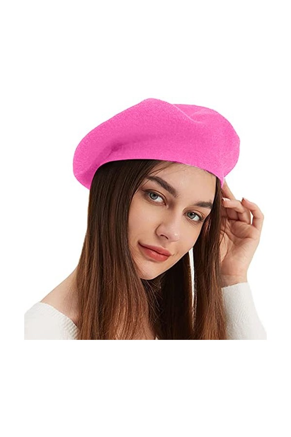 FLOBBS - Bonnet béret pour femme - 100&nbsp;% laine - Taille unique, Rouille.