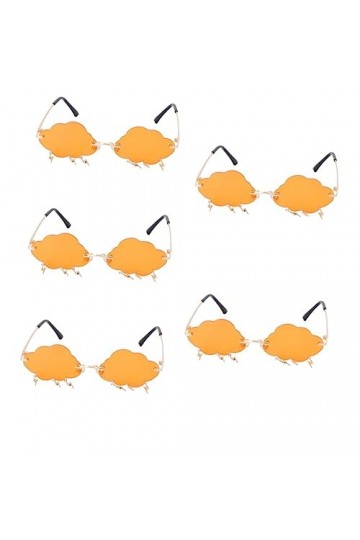 ABOOFAN 5 Paires De Lunettes De Soleil Nuage Lunettes De Soleil Flamme De Mode Lunettes De Soleil Sans Monture Pour Lunettes 