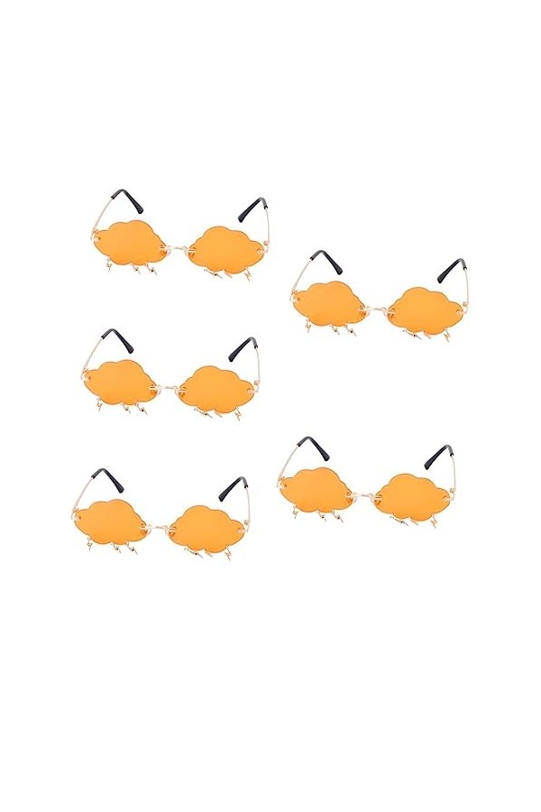ABOOFAN 5 Paires De Lunettes De Soleil Nuage Lunettes De Soleil Flamme De Mode Lunettes De Soleil Sans Monture Pour Lunettes 