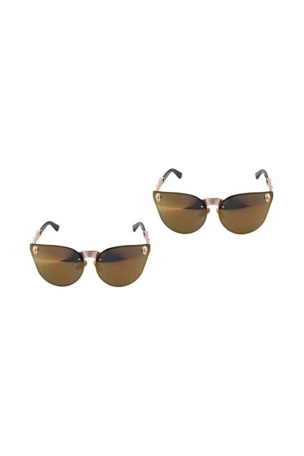 GALPADA 2 Pièces Lunettes De Soleil Lunettes De Mode Pour Femmes Armature En Métal Lunettes Polarisantes Espejuelos Para Muje