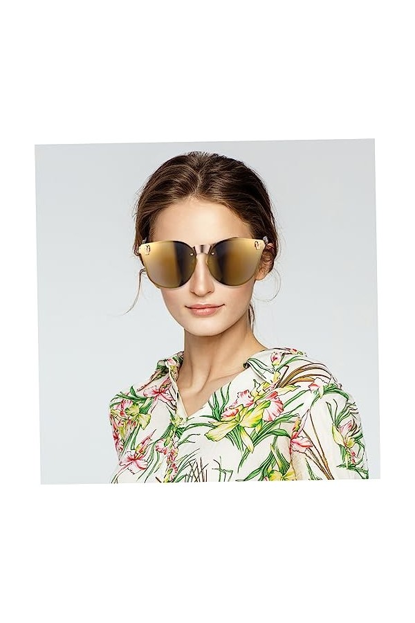 GALPADA 2 Pièces Lunettes De Soleil Lunettes De Mode Pour Femmes Armature En Métal Lunettes Polarisantes Espejuelos Para Muje
