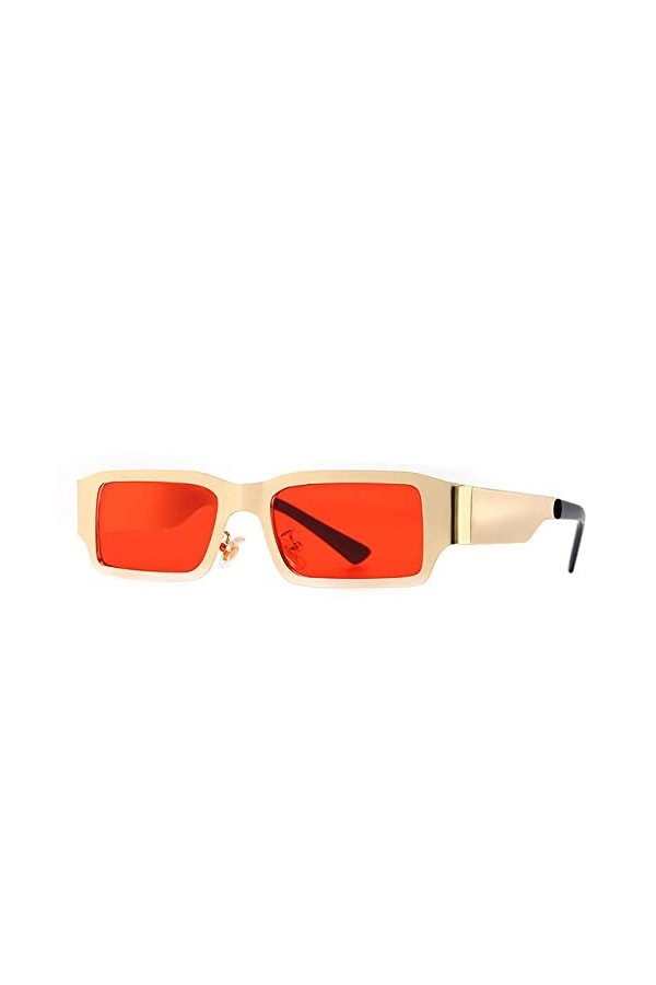 Lunettes De Soleil Pour Femmes Lunettes De Soleil Carrées En Métal À Petit Cadre Lunettes De Soleil De Style Punk Pour Hommes