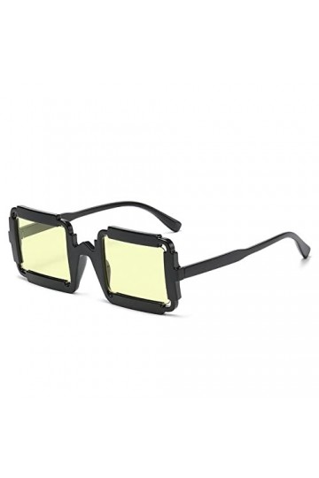 Hommes petites lunettes de soleil évidées femmes nuances UV400 lunettes lunettes de soleil carrées Steampunk, E, taille uniqu