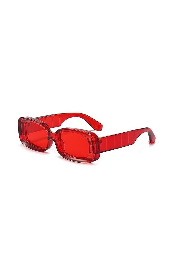 Lunettes De Soleil Carrées À La Mode pour Hommes Et Femmes, Lunettes De Soleil UV400 Portables pour Lextérieur, Cadeau Colo