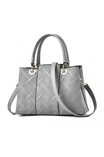 FANDARE Élégant Sac a Main Femme Sacs Cabas Motif Sculpté Dimensionnelle Cuir PU Imperméable pour Achats Voyage Portés Epaule