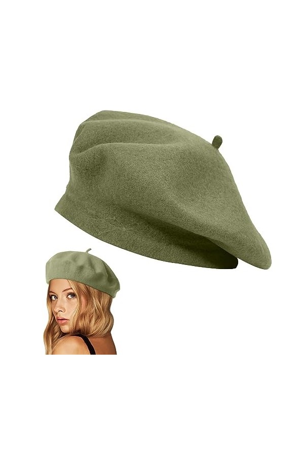 Béret, Béret Artiste, Francais Beret, Chapeau Béret, Béret Français Classique, Beret avec Cachemire, Béret Femme Vintage, Fem