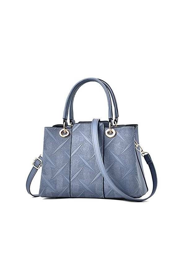 FANDARE Élégant Sac a Main Femme Sacs Cabas Motif Sculpté Dimensionnelle Cuir PU Imperméable pour Achats Voyage Portés Epaule