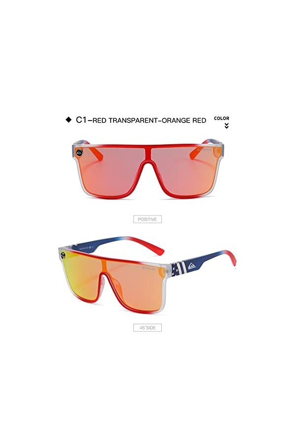 SUYGGCK Lunettes de Soleil Polarisées Lunettes De Soleil Hommes Femmes en Plein Air Grand Cadre Sports Verres De Soleil Plage