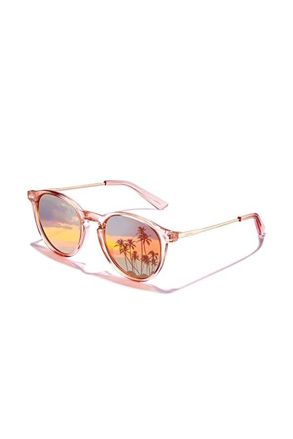 AVAWAY lunettes de soleil femmes polarisées rétro rond protection UV400 pour la conduite voyage