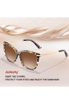 AVAWAY Rétro Cat-eye Lunettes de Soleil Polarisées pour Femme Protection UV400 Lunettes Solaires Catégorie 3