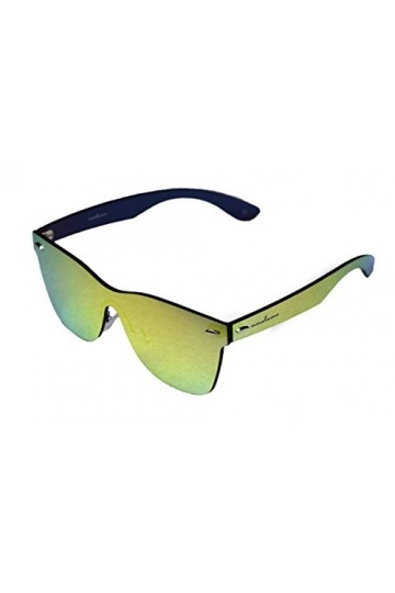 amoloma cerclées sans cadre lunettes de soleil miroir d‘or