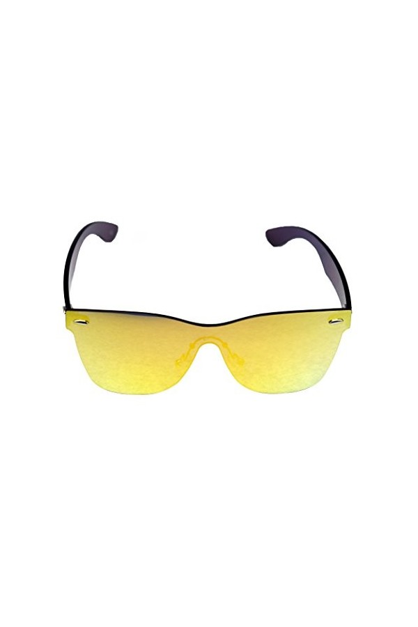 amoloma cerclées sans cadre lunettes de soleil miroir d‘or