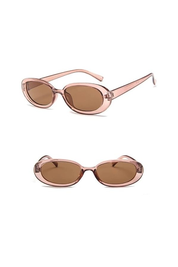 Lot de 2 paires de lunettes de soleil à monture ovale feuille blanche unie et grise 