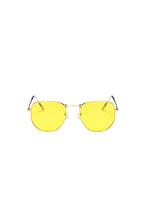 Ketamyy Unisexe Rétro Cadre En Métal Petites Lunettes De Soleil Carrées Sauvage Amoureux Battement De Rue Lunettes De Soleil 