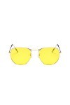 Ketamyy Unisexe Rétro Cadre En Métal Petites Lunettes De Soleil Carrées Sauvage Amoureux Battement De Rue Lunettes De Soleil 