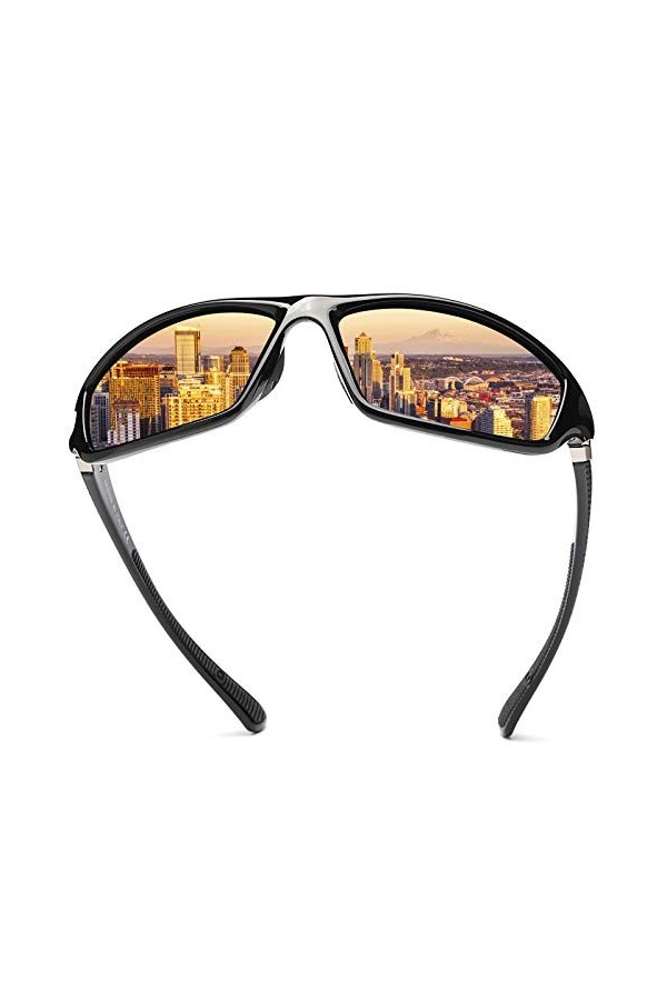 YIMI Lunettes de soleil polarisées de sport pour homme et femme pour cyclisme, conduite, pêche, golf, protection UV400, lunet