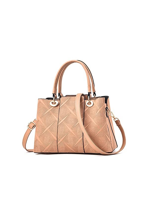 FANDARE Élégant Sac a Main Femme Sacs Cabas Motif Sculpté Dimensionnelle Cuir PU Imperméable pour Achats Voyage Portés Epaule