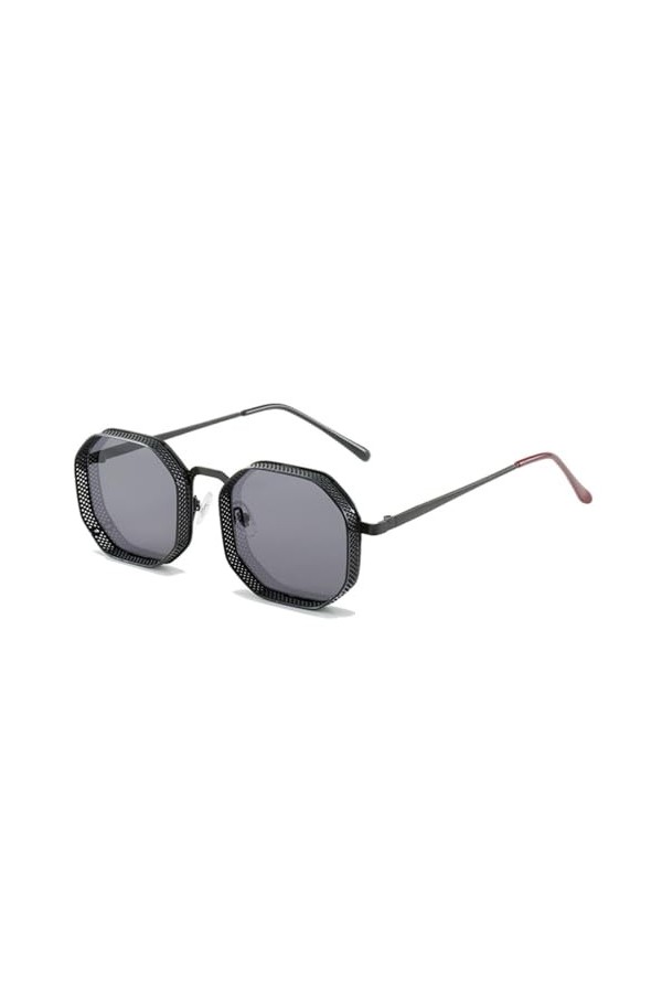 Rétro Métal Steampunk Polygone Carré Creux Lunettes De Soleil Femmes Mode Miroir Dégradé Nuances UV400 Hommes Punk Lunettes D