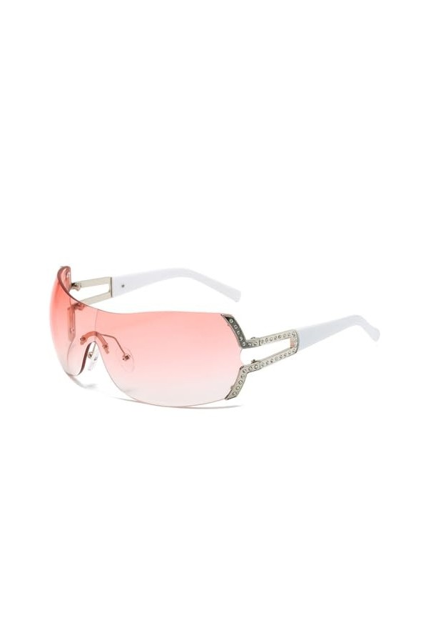 Lunettes de Soleil Punk enveloppantes Lunettes de Soleil Femmes Hommes Lunettes de Soleil à lentilles Une pièce, C4, Taille U