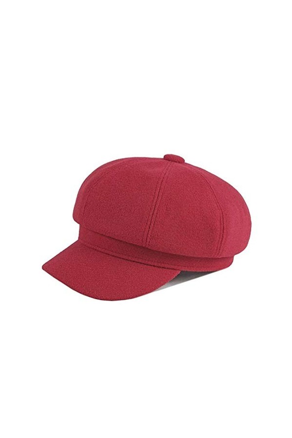 QICHEN Newsboy Beret Casquette dhiver pour femme Mélange de laine, Noir , 56/58 cm