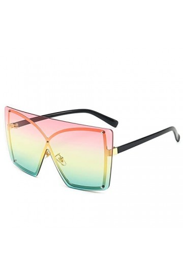 EkeNoz Lunettes de soleil à grande monture for femmes, vacances en plein air, plage, conduite, tendance, Shopping, cadeau Co