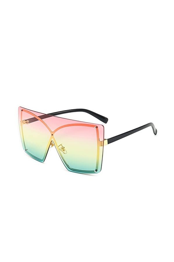 EkeNoz Lunettes de soleil à grande monture for femmes, vacances en plein air, plage, conduite, tendance, Shopping, cadeau Co