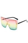 EkeNoz Lunettes de soleil à grande monture for femmes, vacances en plein air, plage, conduite, tendance, Shopping, cadeau Co