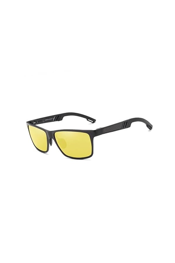 KINGSEVEN Hommes Lunettes de soleil polarisées Aluminium Magnésium Lunettes de soleil Conduite Verres Rectangle Shades pour H